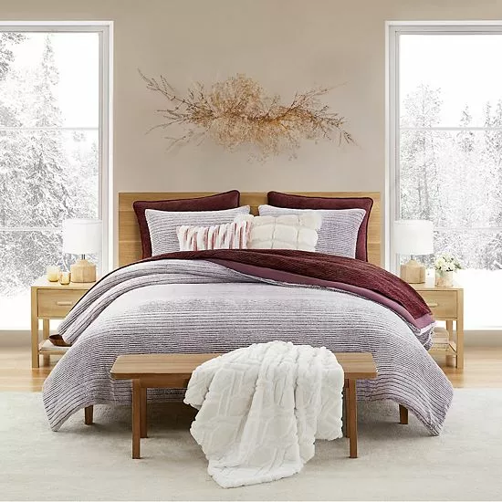 Koolaburra By UGG Sonele Faux Fur Comforter Set With Shams Wild Dove 7 Koolaburra By UGG Sonele Faux Fur Comforter Set With Shams Wild Dove - Image 7
