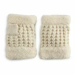 Women's Koolaburra By UGG Sherpa Knit Fingerless Gloves Ivory -Koolaburra Boots Shop unnamed file 1101