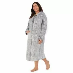 Plus Size Koolaburra By UGG Plush Hooded Zip Robe With Kangaroo Pocket Castlerock Grey -Koolaburra Boots Shop unnamed file 1106