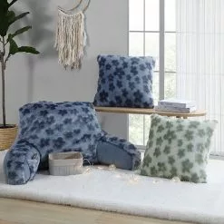 Koolaburra By UGG Fleur Faux Fur Throw Pillow Aqua Gray -Koolaburra Boots Shop unnamed file 1360