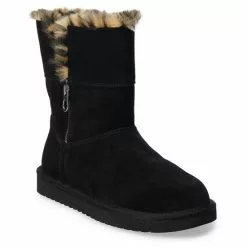 Koolaburra By UGG Aribel Women's Suede Winter Boots Black -Koolaburra Boots Shop unnamed file 289