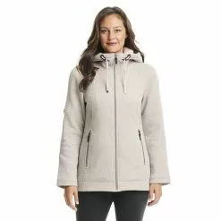 Women's Koolaburra By UGG Hooded Fleece Coat Salt Pepper -Koolaburra Boots Shop unnamed file 439