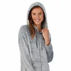 Women's Koolaburra By UGG Plush Hooded Zip Robe With Kangaroo Pocket Old Rose -Koolaburra Boots Shop unnamed file 483