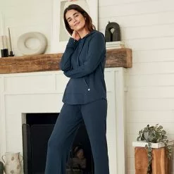 Women's Koolaburra By UGG Sweater Knit Pajama Top & Wide Leg Pajama Pants Set Olive -Koolaburra Boots Shop unnamed file 645