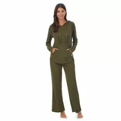 Women's Koolaburra By UGG Sweater Knit Pajama Top & Wide Leg Pajama Pants Set Olive -Koolaburra Boots Shop unnamed file 647