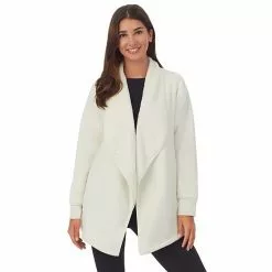 Women's Koolaburra By UGG Microfleece & Sherpa Open Cardigan Blue -Koolaburra Boots Shop unnamed file 656