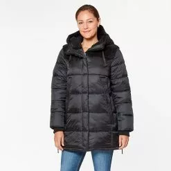Women's Koolaburra By UGG Hooded Mixed-Media Puffer Jacket Birch -Koolaburra Boots Shop unnamed file 674